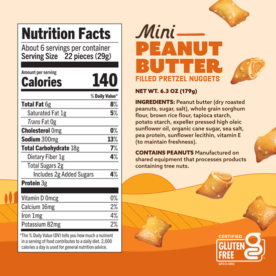 Mini Peanut Butter | Filled Pretzel Nuggets